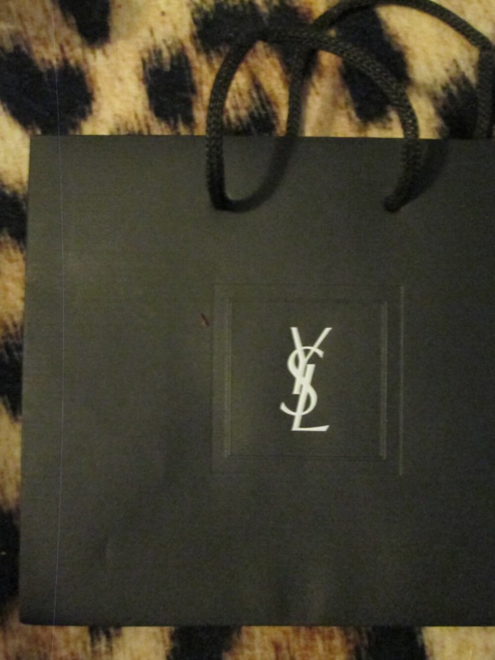 Yves Saint Laurent YSL Mini Black Logo Small shopping Bag